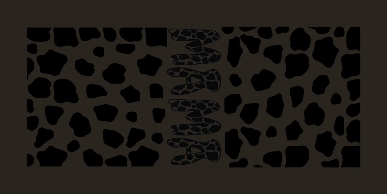 Can Glass Wrap Mama Cow Pattern Typographic Design lettering contrast preview thumbnail