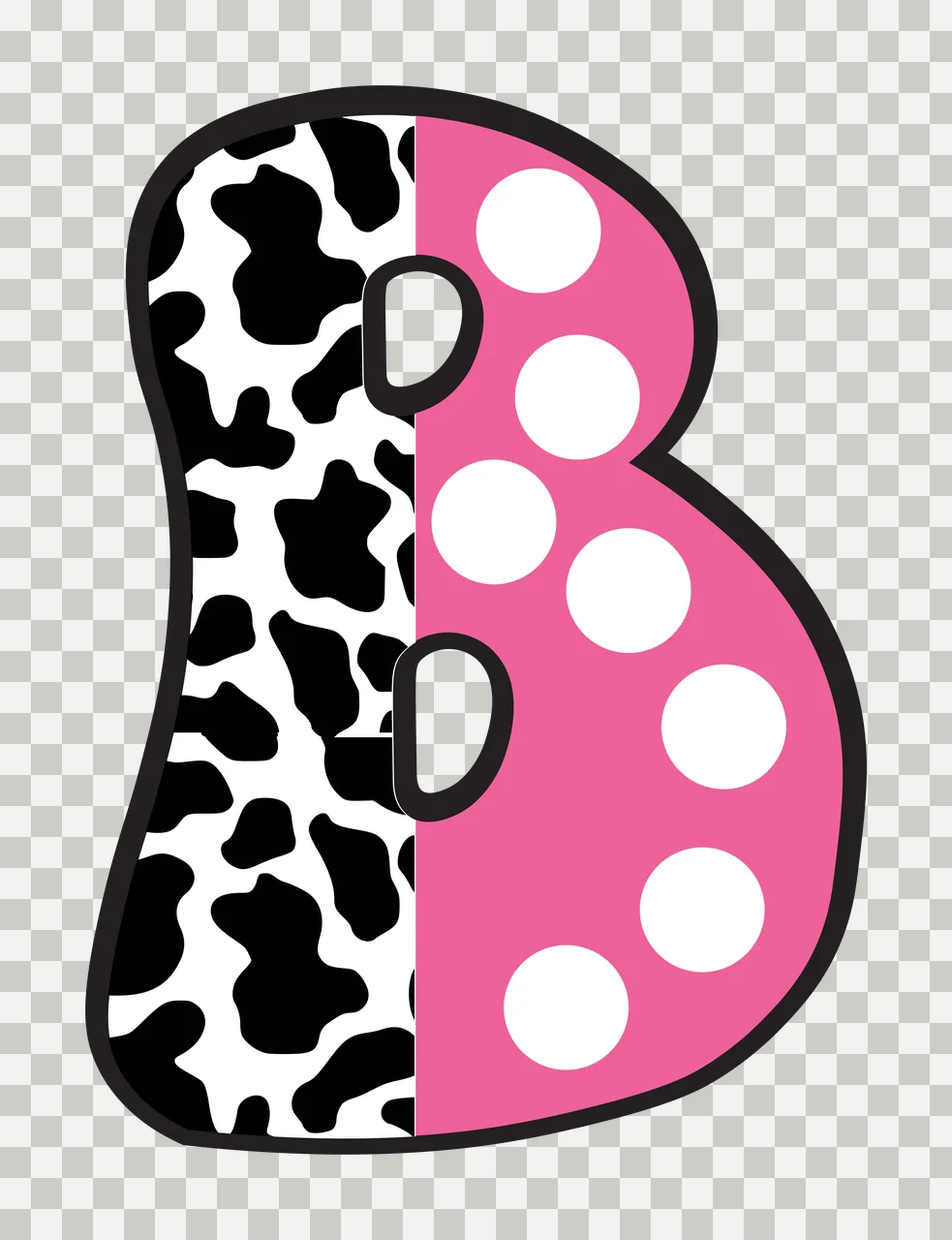 Half Cow Bright Font Dalmatian Race Doodle Leopard Character 12 racing transparency and detail preview thumbnail