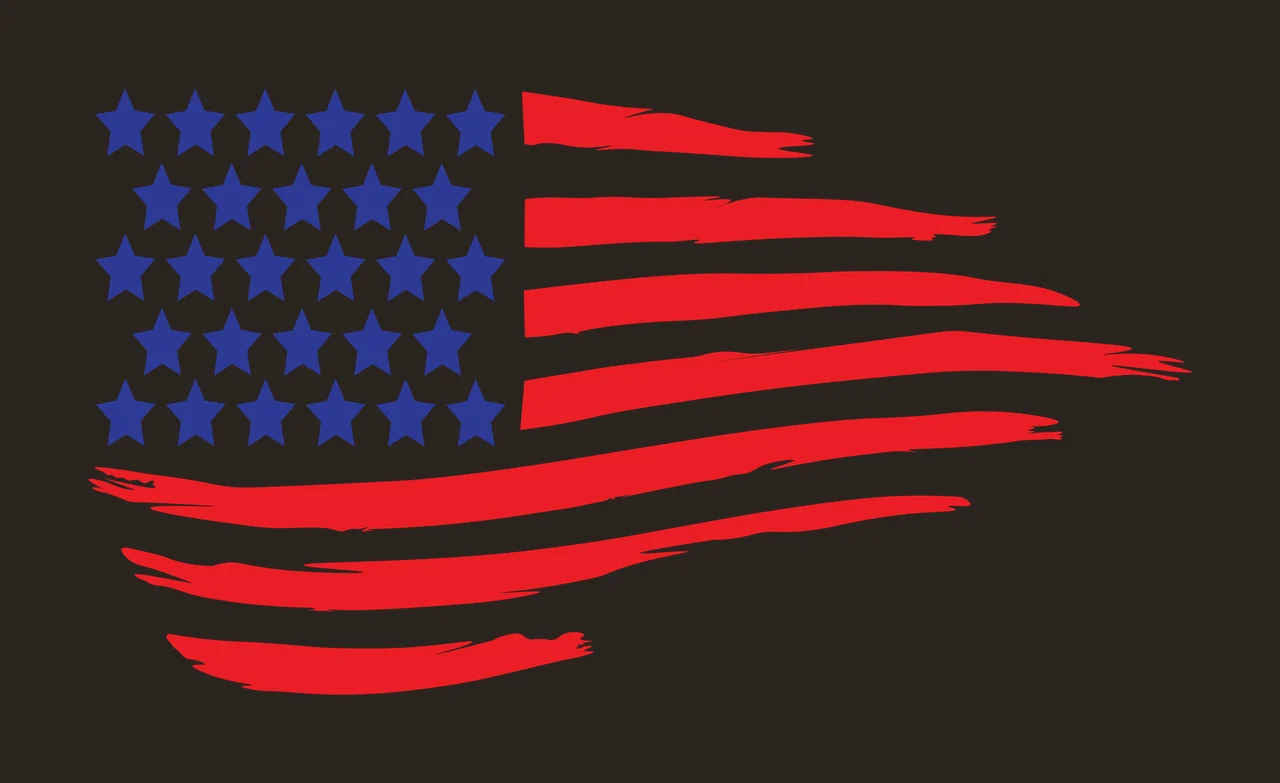 Flag Horizontal Brush Stroke American waving stars strokes contrast preview thumbnail