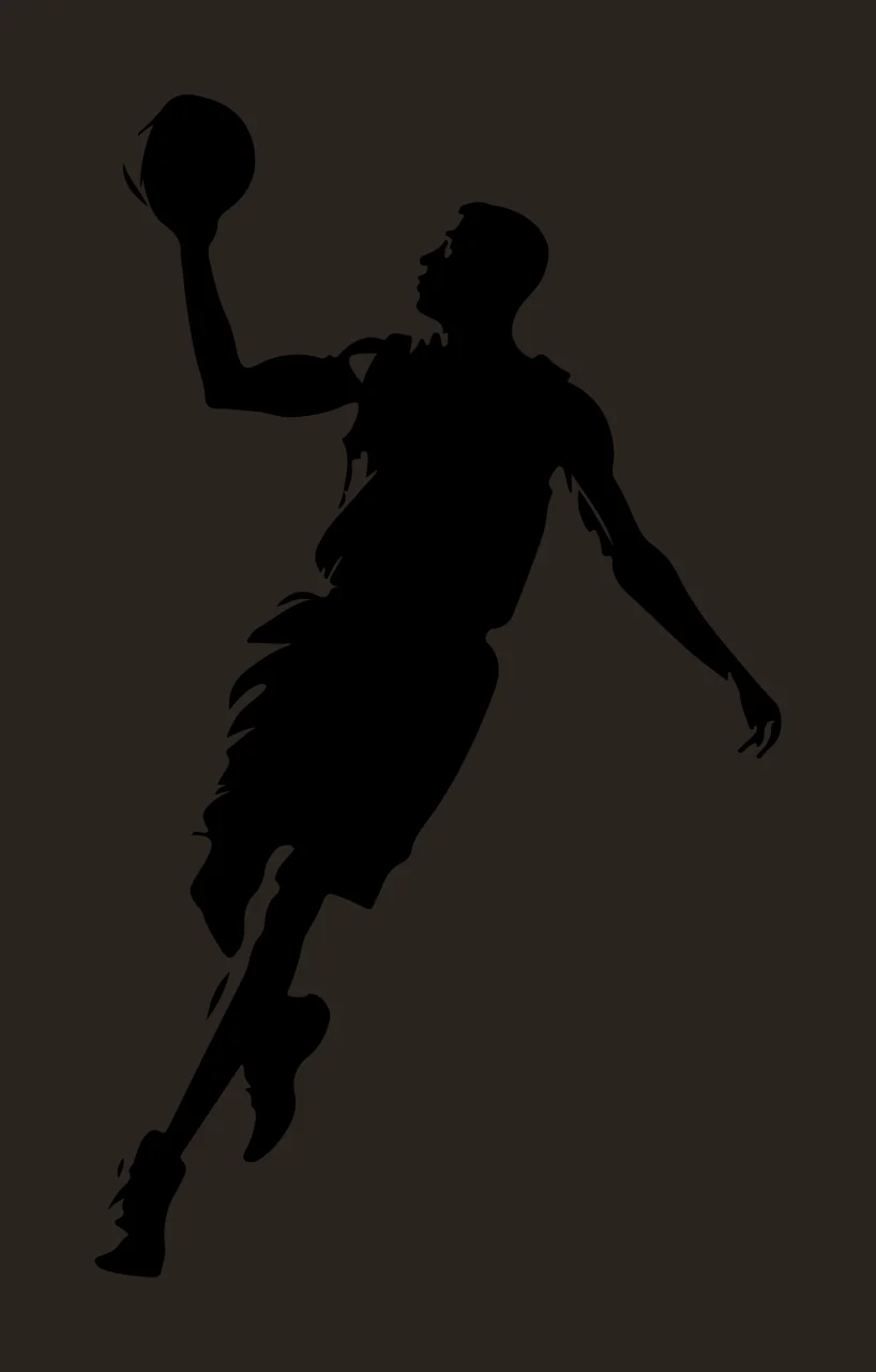 Can Glass Wrap Basketball Player Jumping Silhouette contrast preview thumbnail