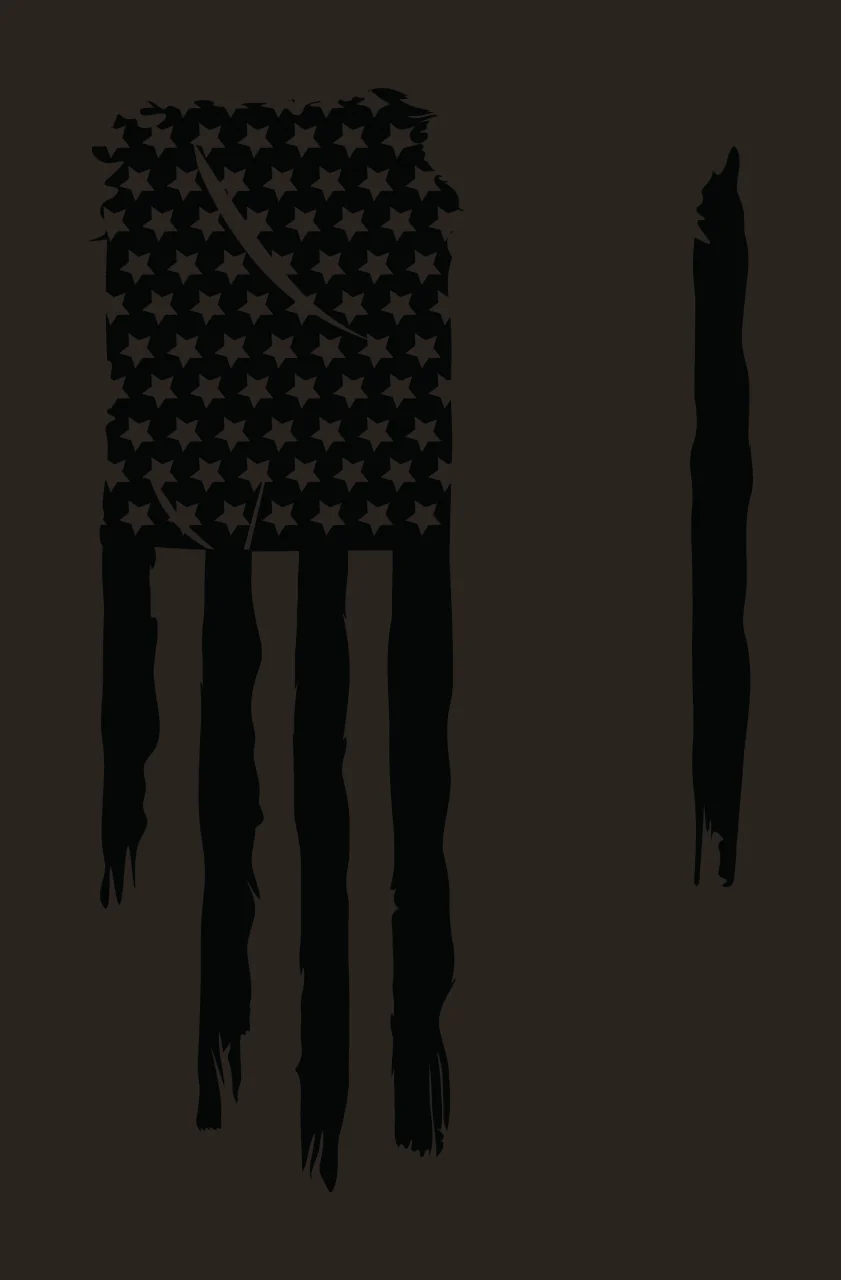 Flag Tattered Graphic With Vertical Stripe And Star stars stripes contrast preview thumbnail