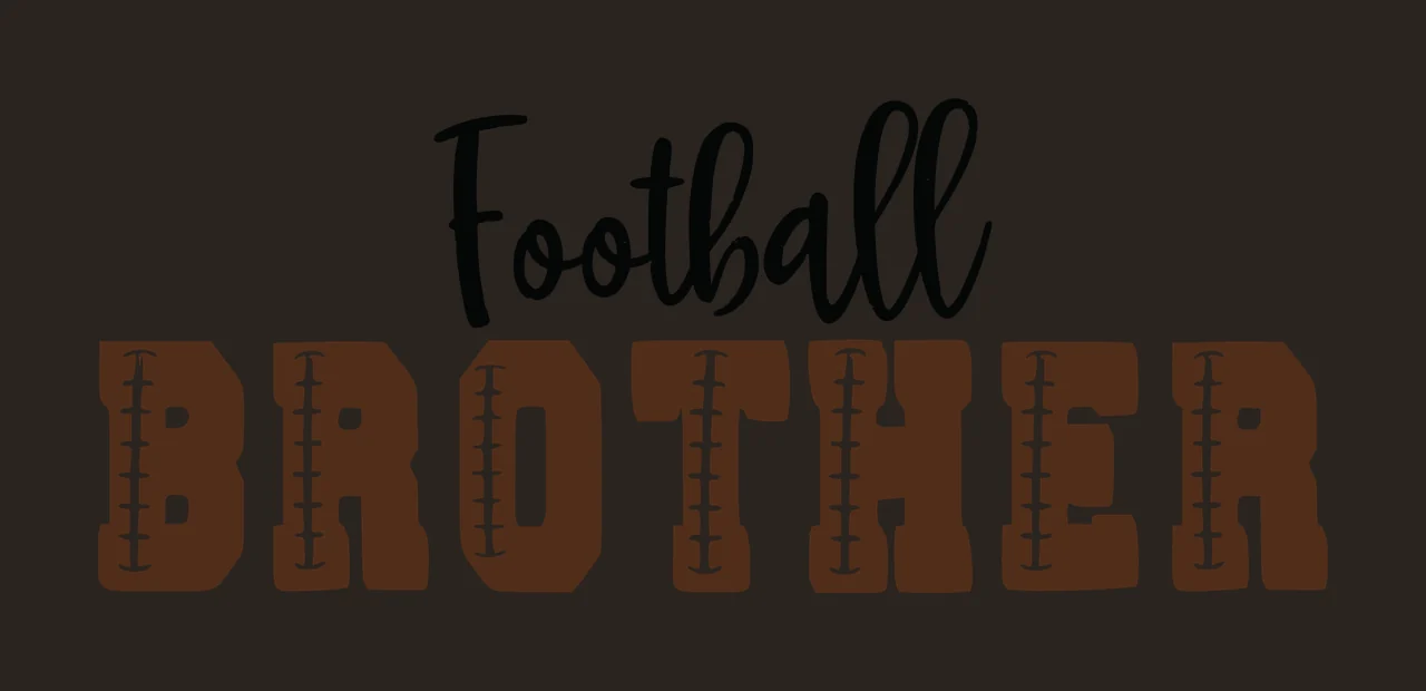 Football Brother Text Graphic Typography Black White sport contrast preview thumbnail