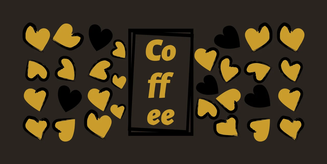 Can Glass Wrap Coffee Text Surrounded By Heart centered rectangle contrast preview thumbnail