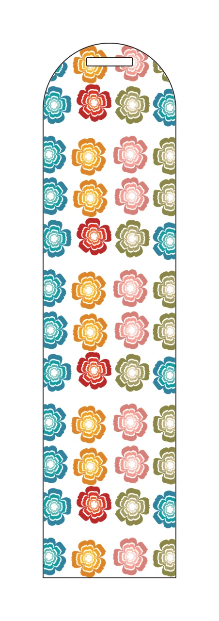 Patterned Flowers In A Vertical Tag flower repeated pattern