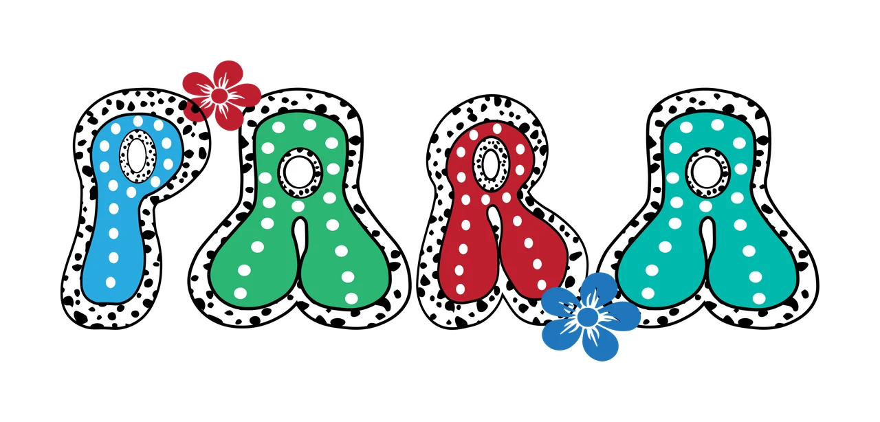 Para Lettering With Flower Embellishments lettered letter decorative