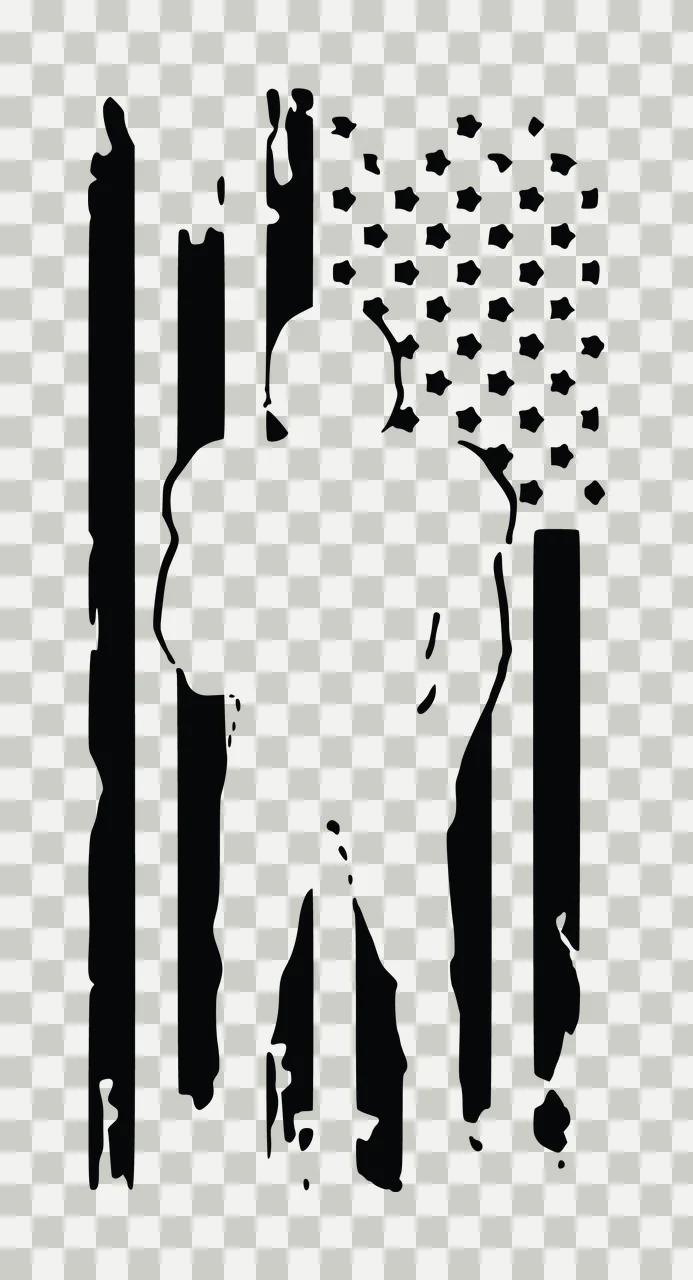 Football Flag Player Silhouette With Pattern standing helmet transparency and detail preview thumbnail