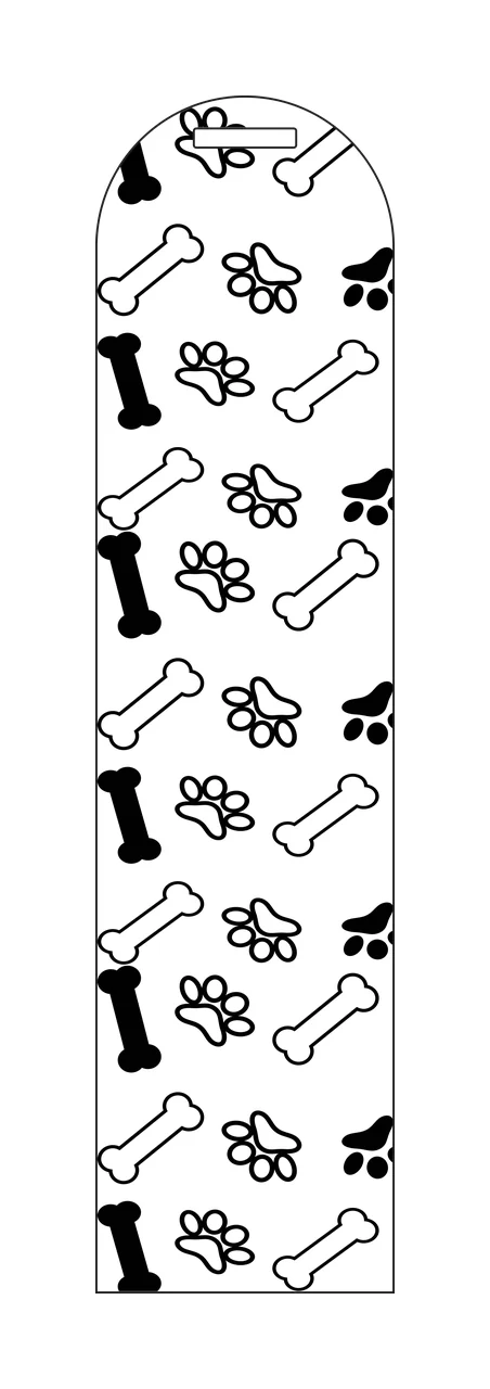 Dog Paw And Bone Pattern Tag repeating prints bones graphic