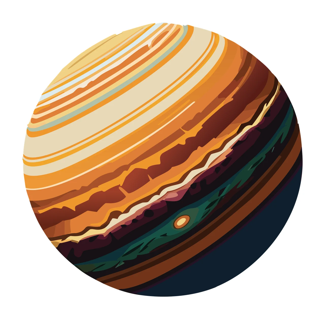 Abstract Circular Composition With Line Art circle overlap