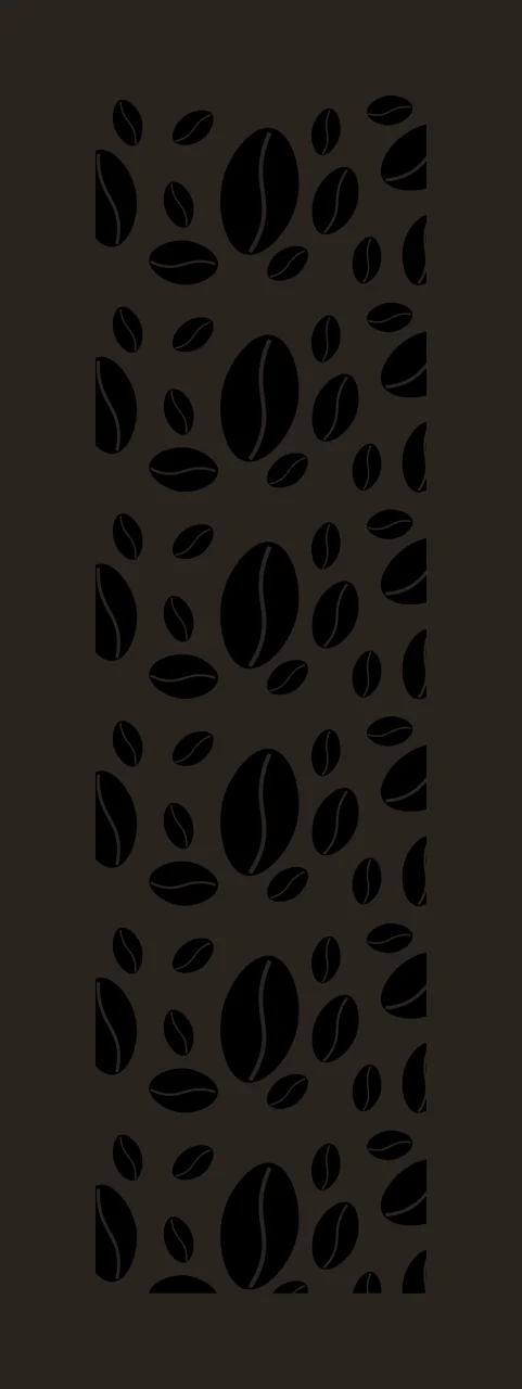 Coffee Beans Seamless Pattern Monochrome floating black white contrast preview thumbnail