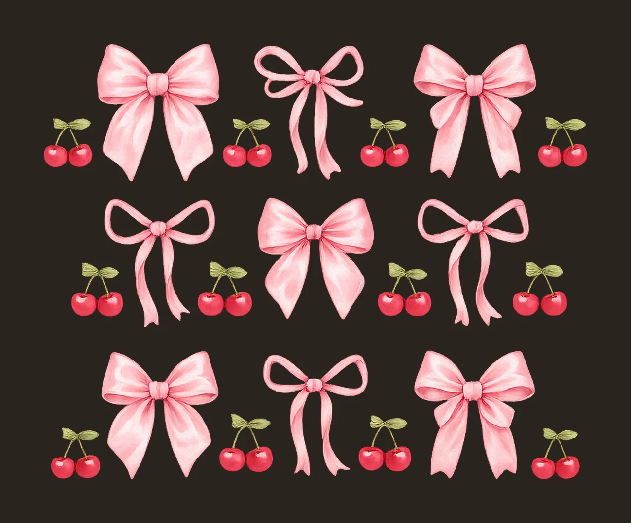 Cherry bow cute pink bow shirt design mama tee cherry bow contrast preview thumbnail