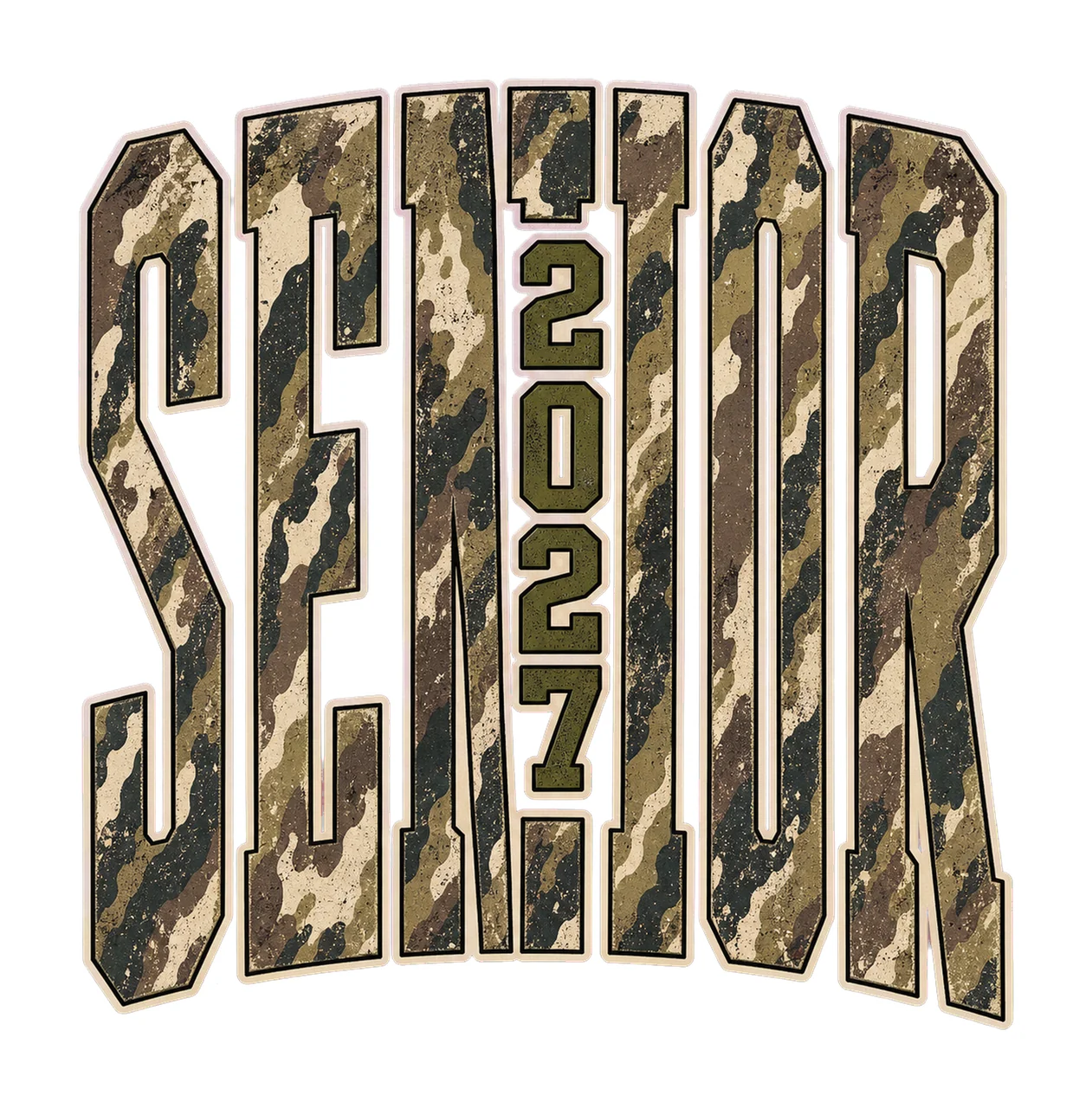 Senior 2027 Camo Graduation sublimation instant Variation B