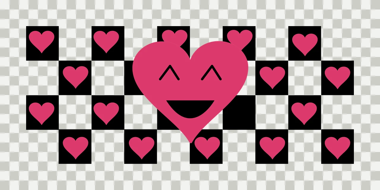 Can Glass Wrap Checkered Pattern With Large Smiling heart square transparency and detail preview thumbnail
