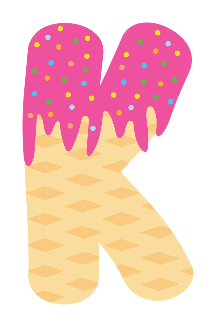 Ice Cream Font Character 01 scalable logo design icon