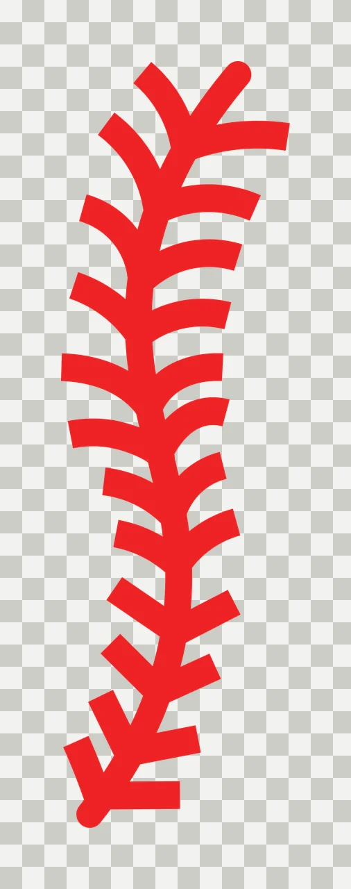 Long Curved Stem With Alternating Leaf Shaped Branch growing transparency and detail preview thumbnail