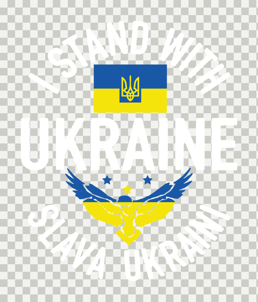Black Eagle Emblem spread wings flag stars graphic white plain transparency and detail preview thumbnail