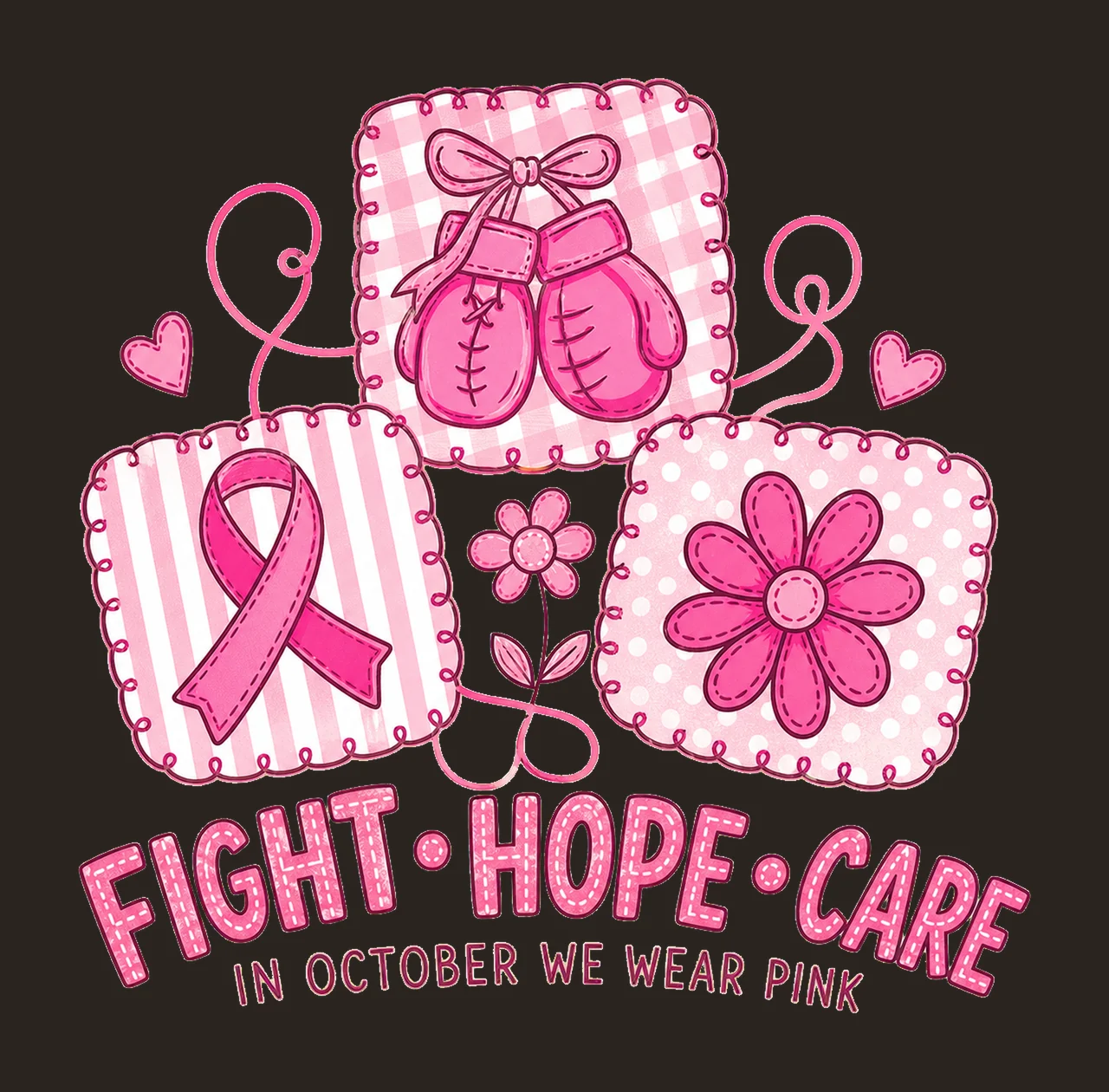 Fight Hope Care Sublimation Breast Cancer Pink Variation B contrast preview thumbnail
