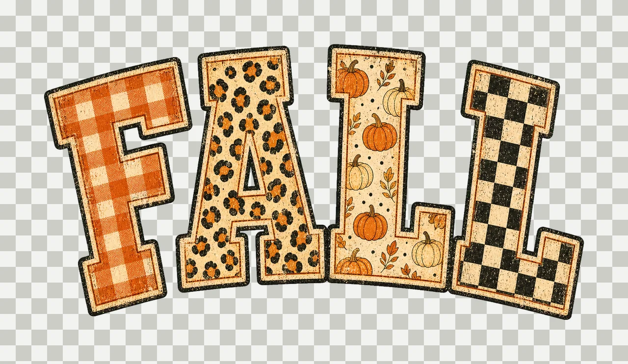 Fall Design Distressed Autumn varsity fall Variation C transparency and detail preview thumbnail