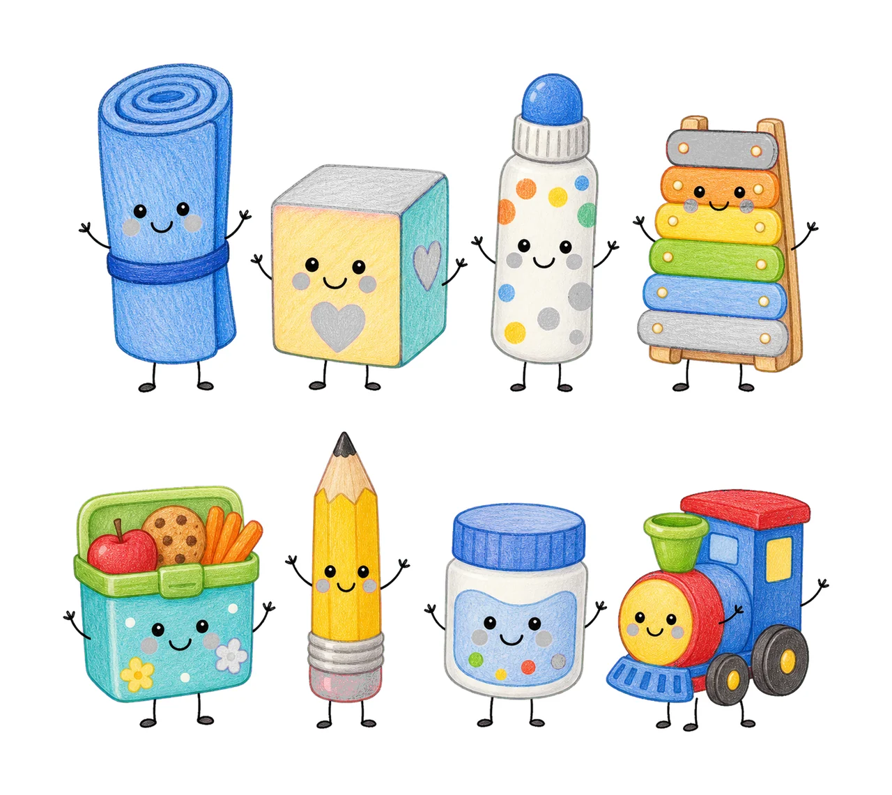 Preschool Aide School Employee Doodles Cute Variation B
