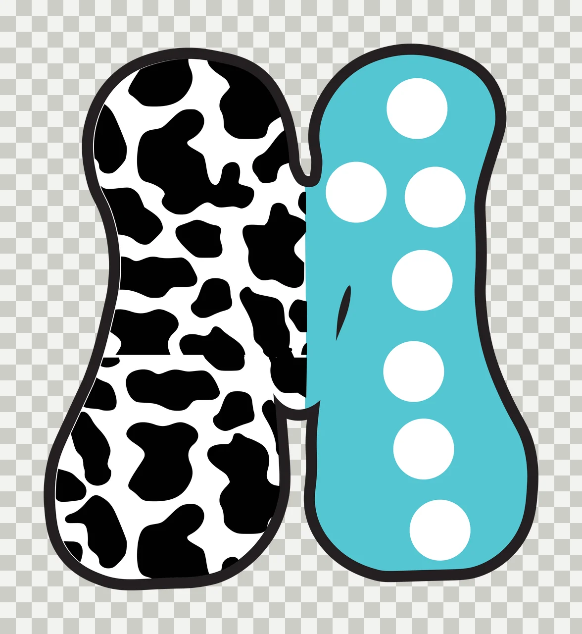 Half Cow Bright Font Dalmatian Race Doodle Leopard Character 05 racing transparency and detail preview thumbnail