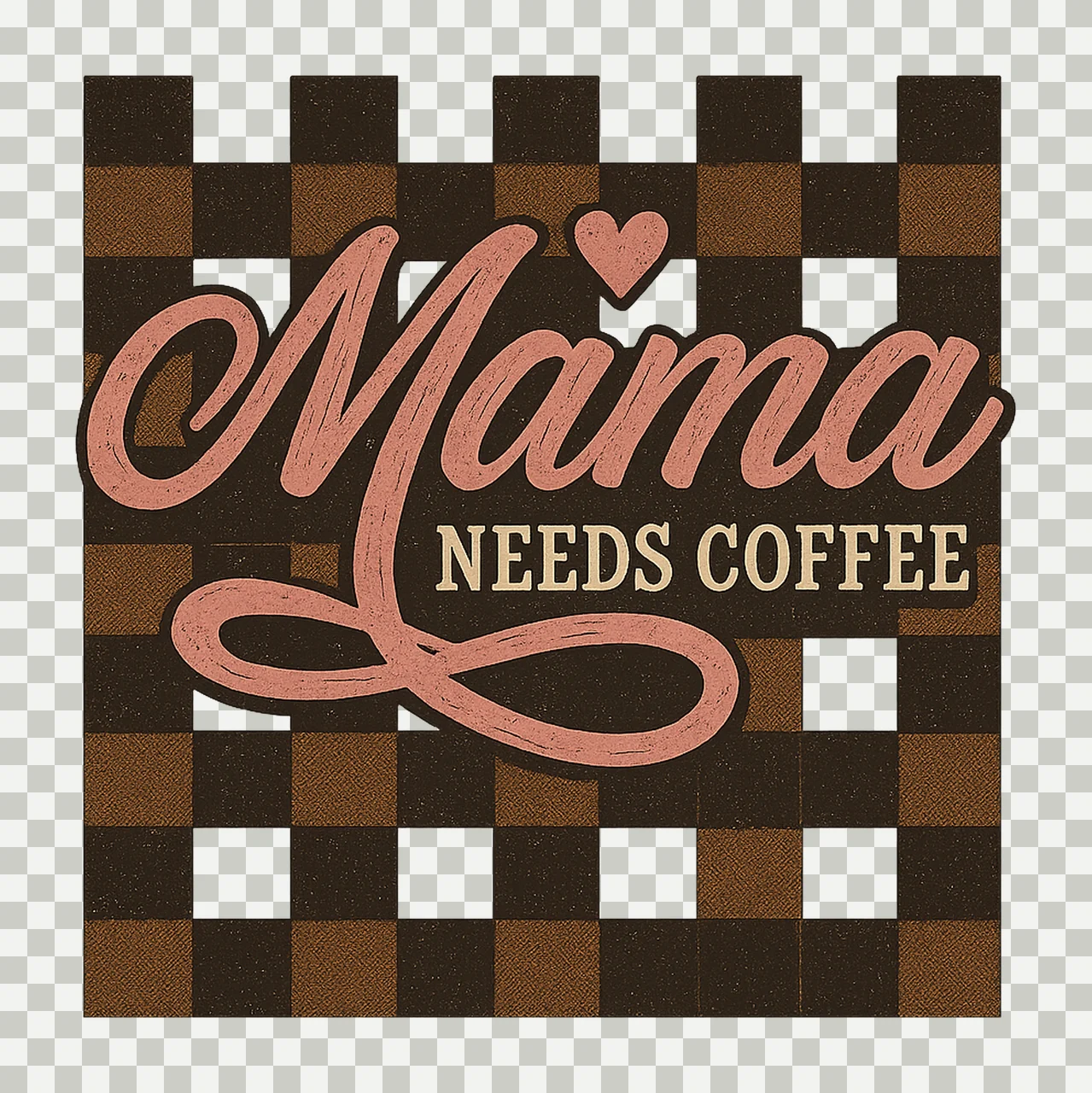 Mama Needs Coffee Trendy Mom Shirt Sublimation Design Coffee transparency and detail preview thumbnail