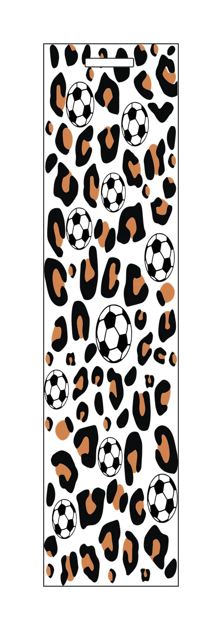 Soccer Ball Leopard Print Pattern black white neutral sport