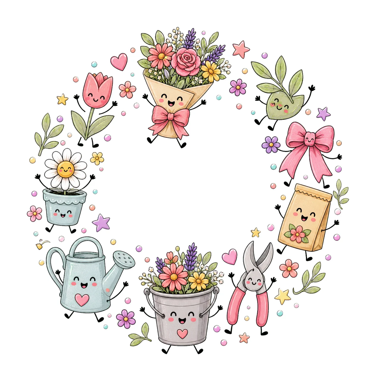 Florist Flower Shop Design Doodle Style Variation E