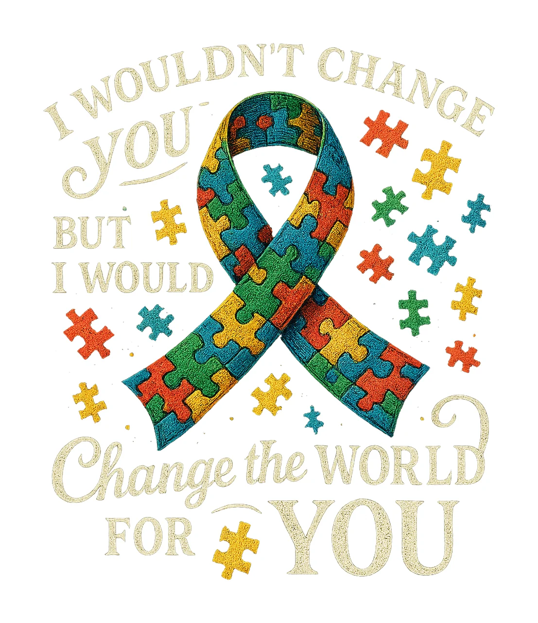 Autism Awareness Be Kind Puzzle Design Inspirational Quote