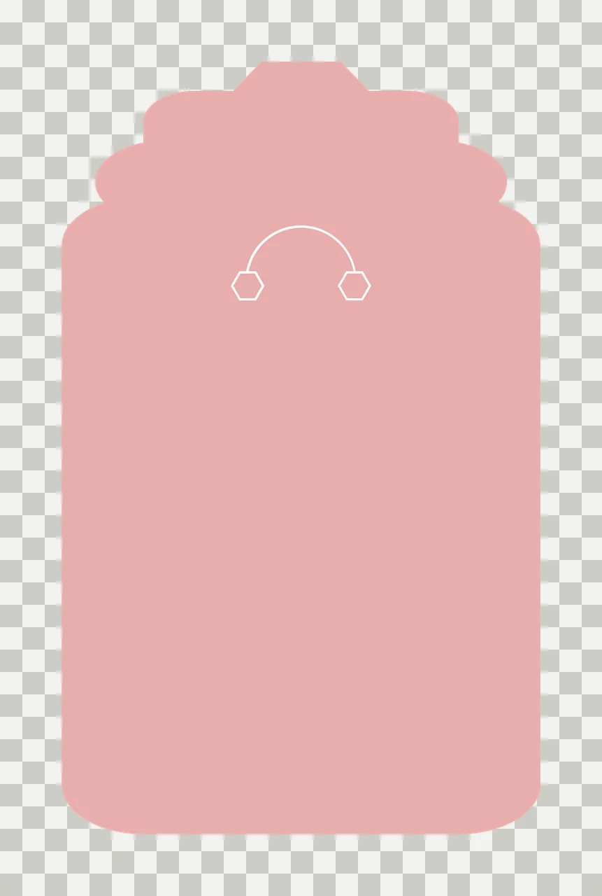 Keychain Detailed Black Silhouette Of Bottle container shape transparency and detail preview thumbnail