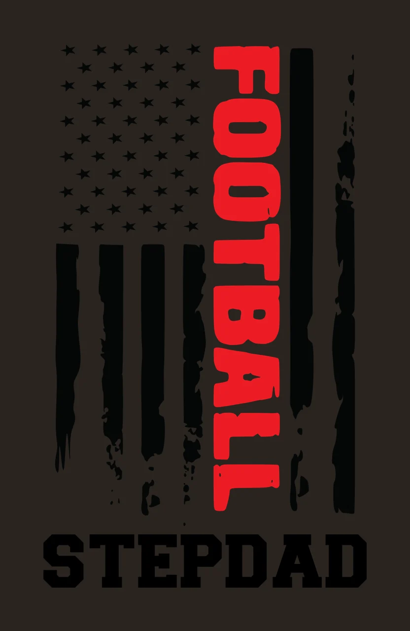 Football Stepdad American Flag Emblem forming banner stars contrast preview thumbnail