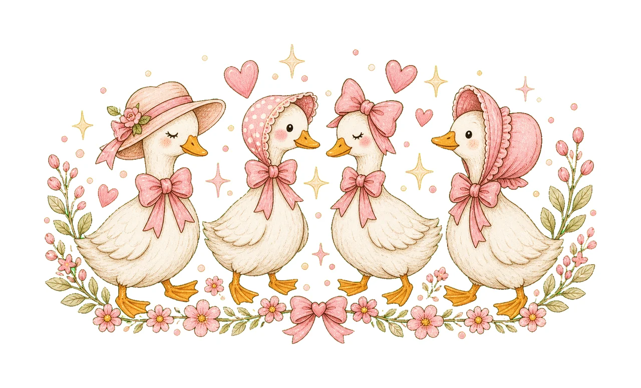 Vintage Mama Goose Preppy Mom Coquette Design Coquette