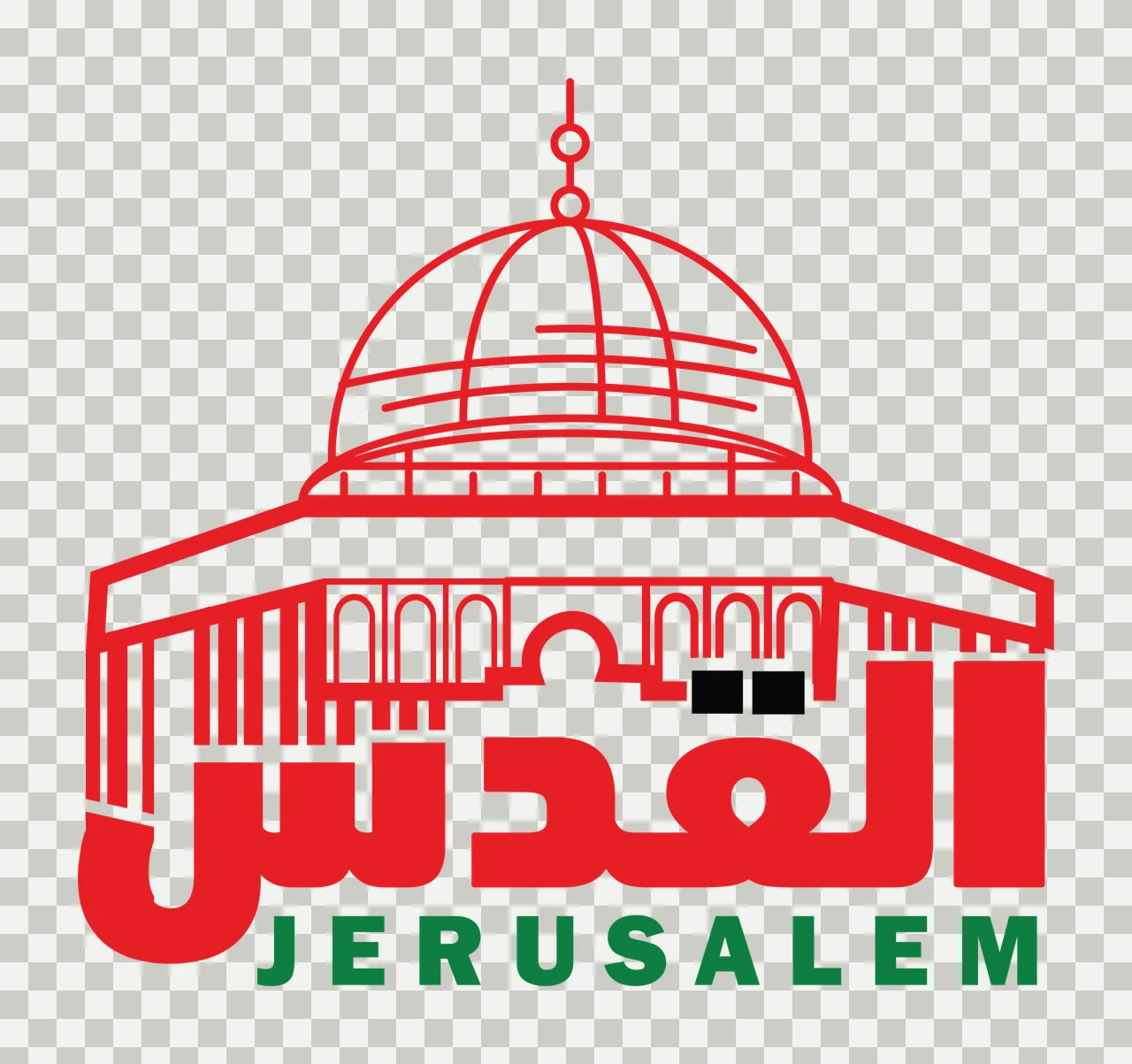 Jerusalem Dome Of The Rock Icon resting building architecture transparency and detail preview thumbnail