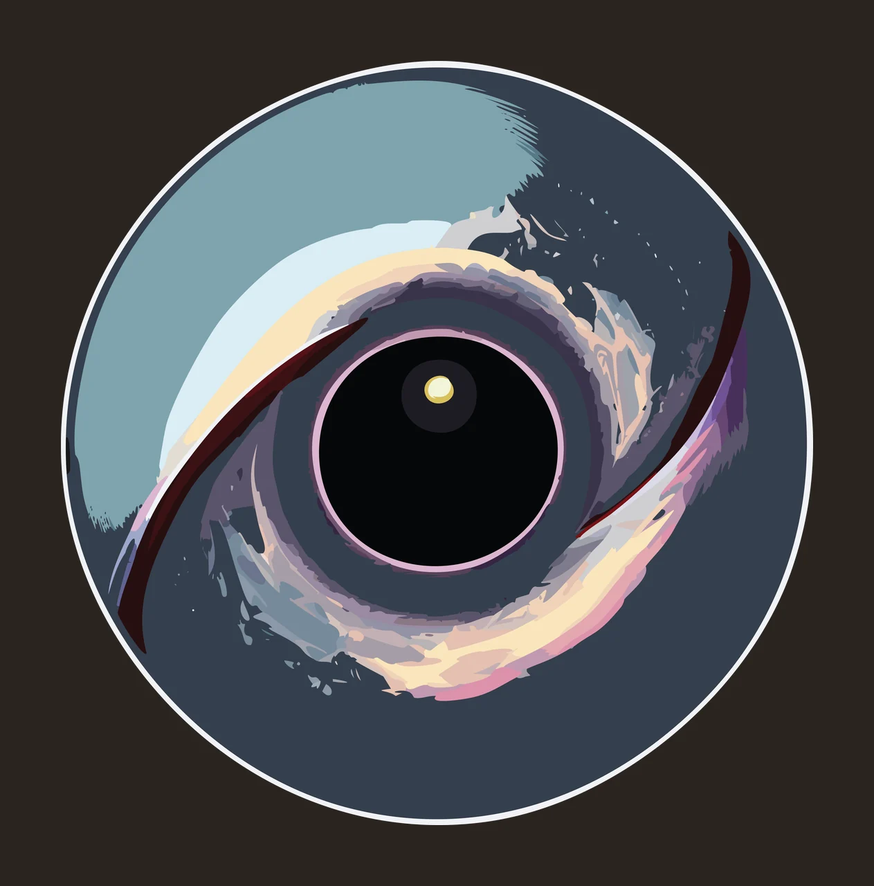 Solid Black Circle Graphic Shape existing minimalist white contrast preview thumbnail