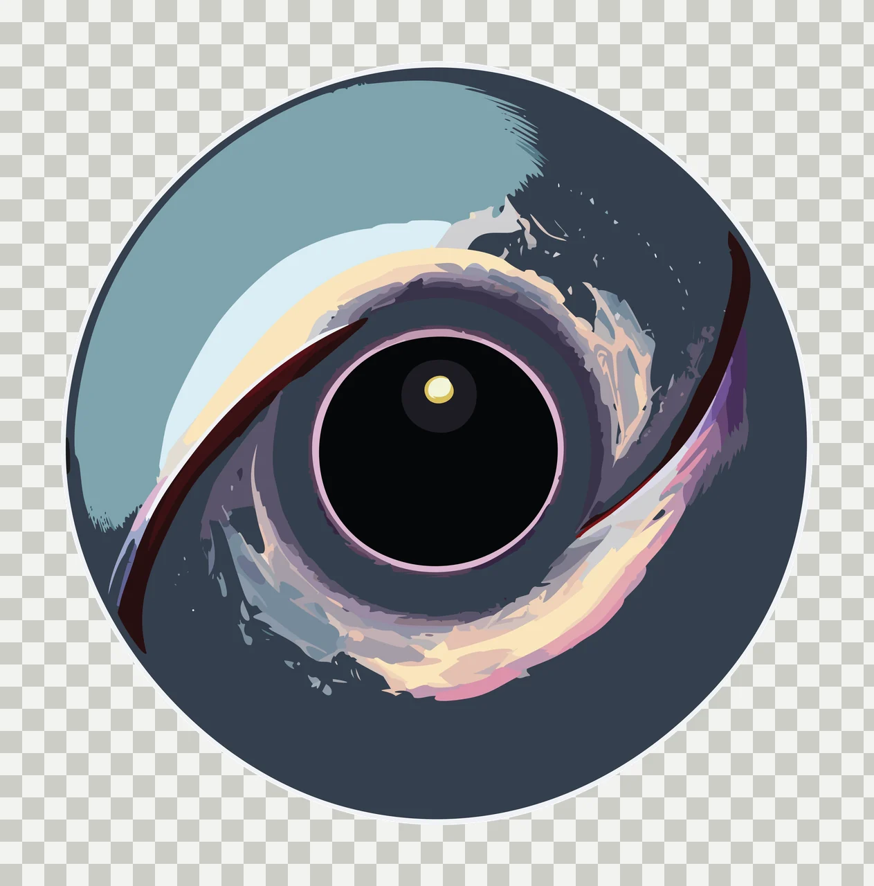 Solid Black Circle Graphic Shape existing minimalist white transparency and detail preview thumbnail