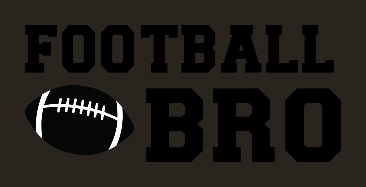 Football Bro Text Reading Beside A Small Black and white typography contrast preview thumbnail