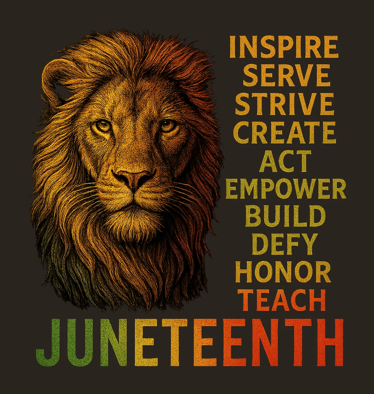 Juneteenth Tiger Power Black History Sublimation Afro Pride contrast preview thumbnail