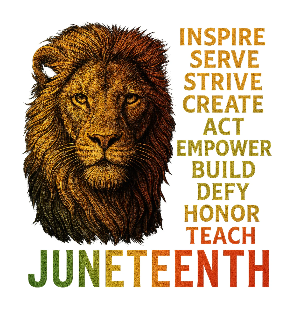 Juneteenth Tiger Power Black History Sublimation Afro Pride