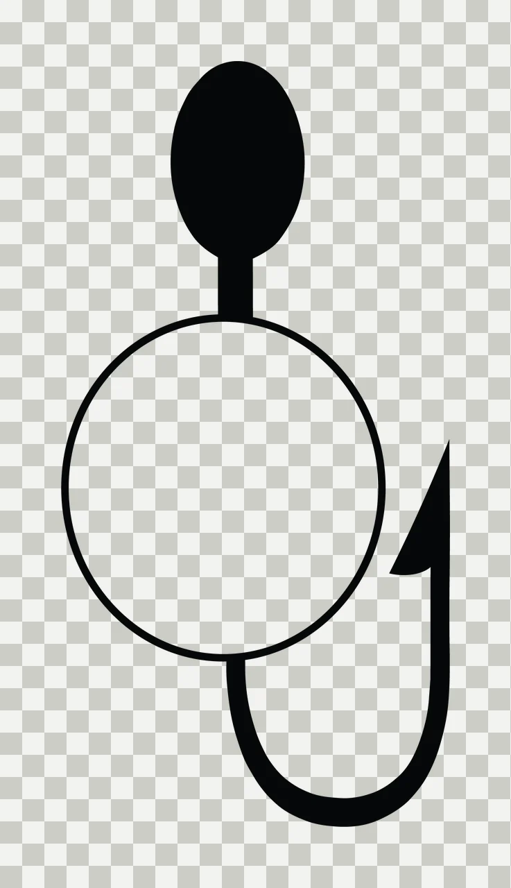 Fishing Hunting Monogram Character 17 fisherman angler bass transparency and detail preview thumbnail