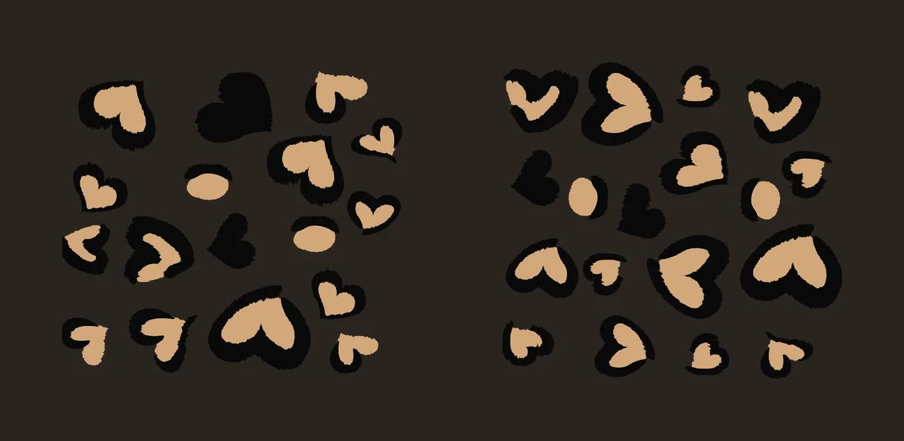 Heart Can Glass Wrap Black Shapes Scattered Pattern hearts contrast preview thumbnail