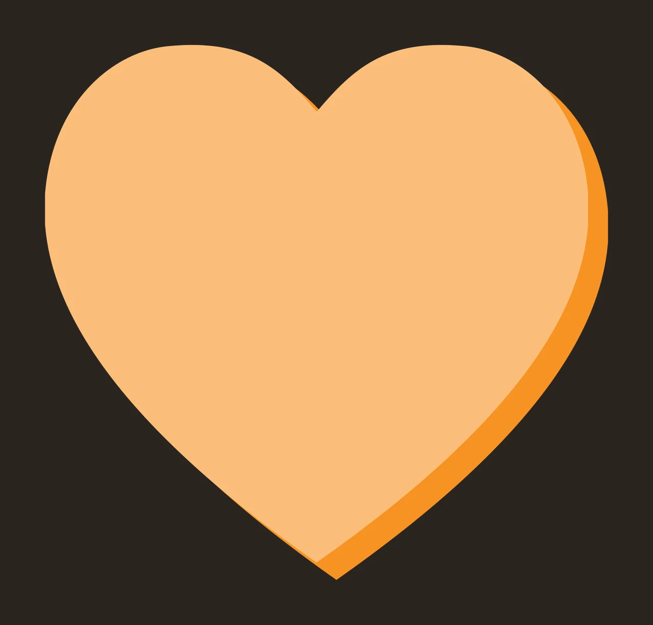 Keychain Simple Black Heart Shape silhouette symbol romance contrast preview thumbnail