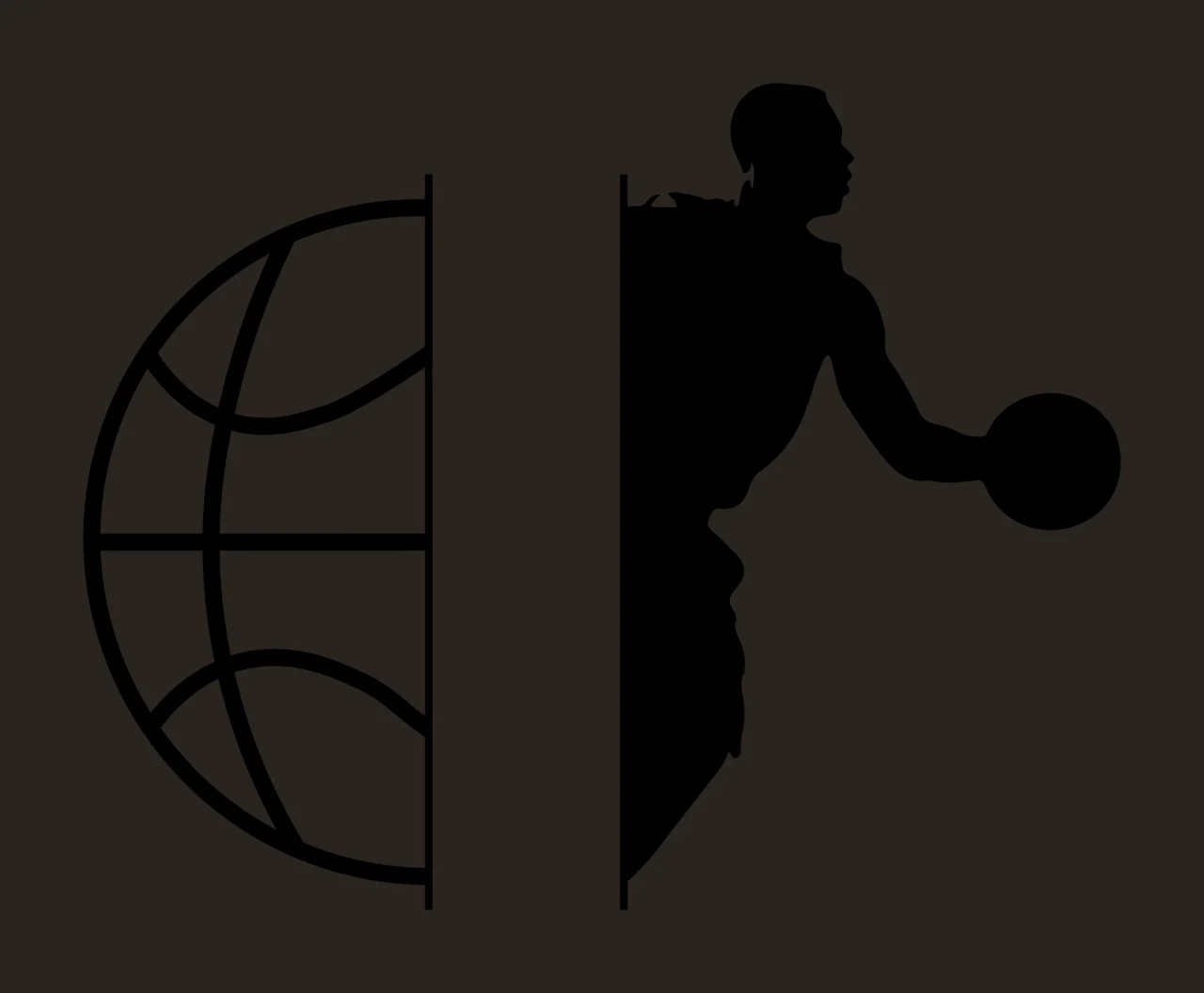 Can Glass Wrap Basketball Player Dribbling With Semicircle contrast preview thumbnail
