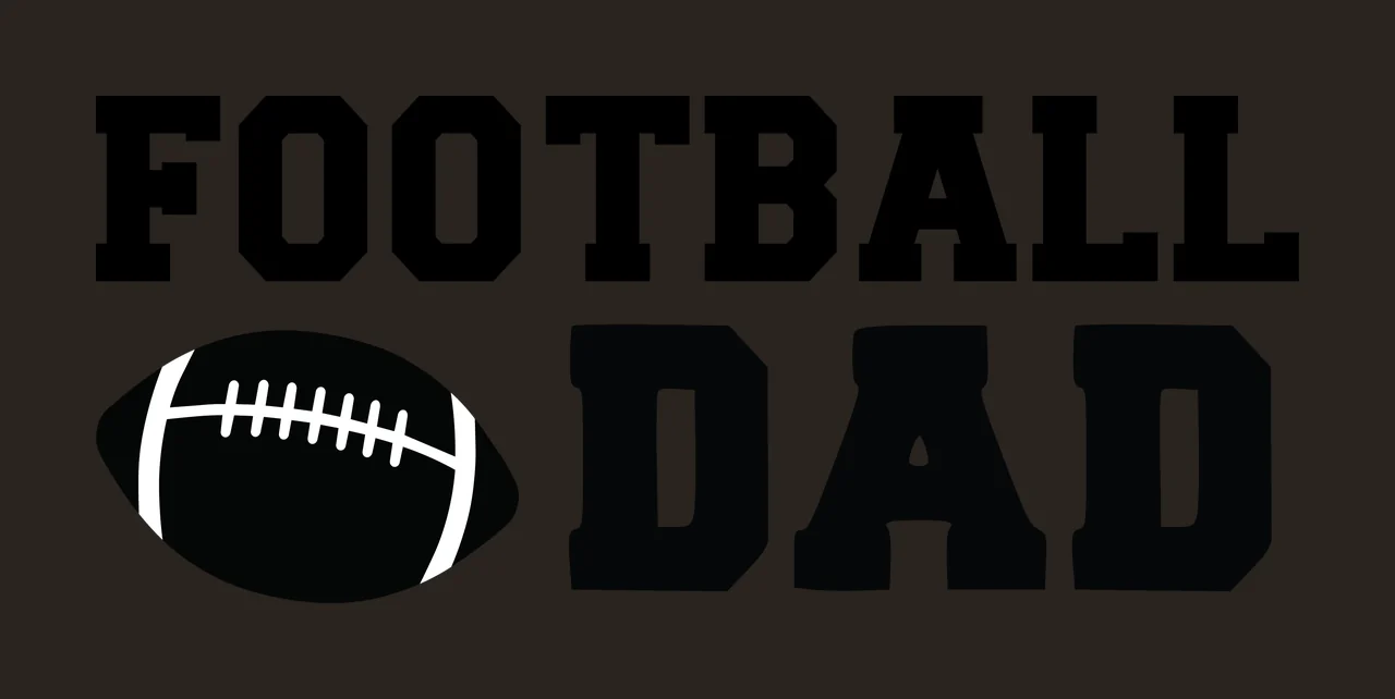 Football Dad Black Text Graphic With Simple Oval typography contrast preview thumbnail