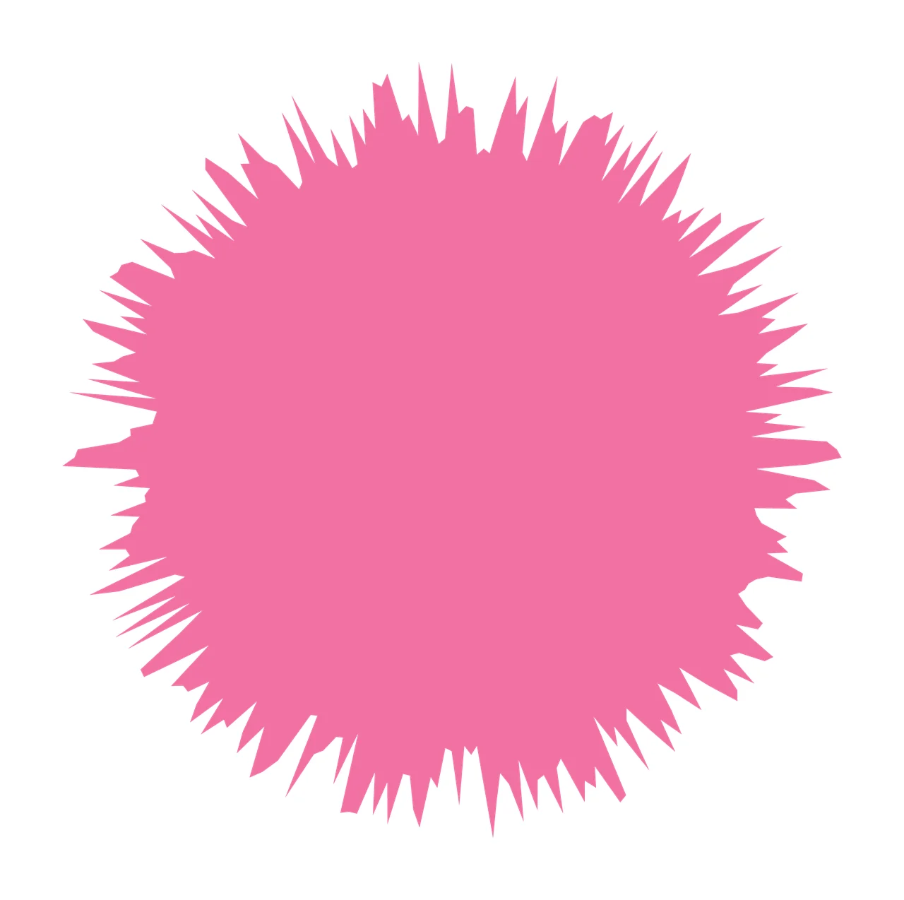 Spiky Circular Burst Shape Design abstract black plain spike