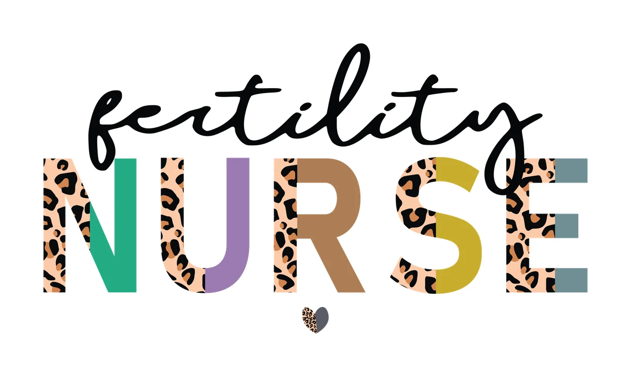 Fertility Nurse Text With Small Heart inscription Writing Minimalist