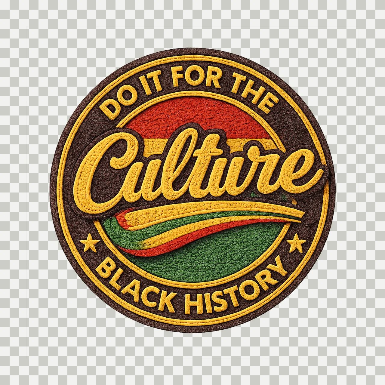 Black History Month Do It For The Culture Patch African transparency and detail preview thumbnail