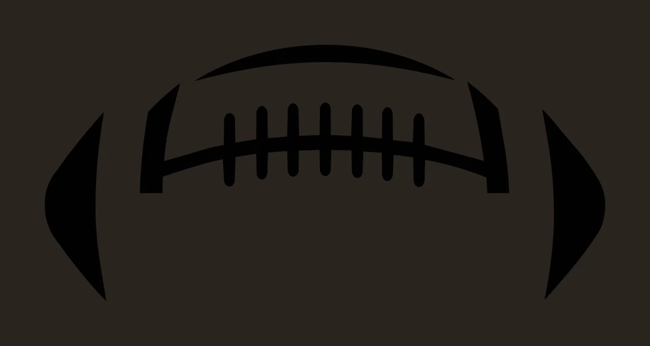 Oval Sports Ball Graphic Design football centered laces bold contrast preview thumbnail