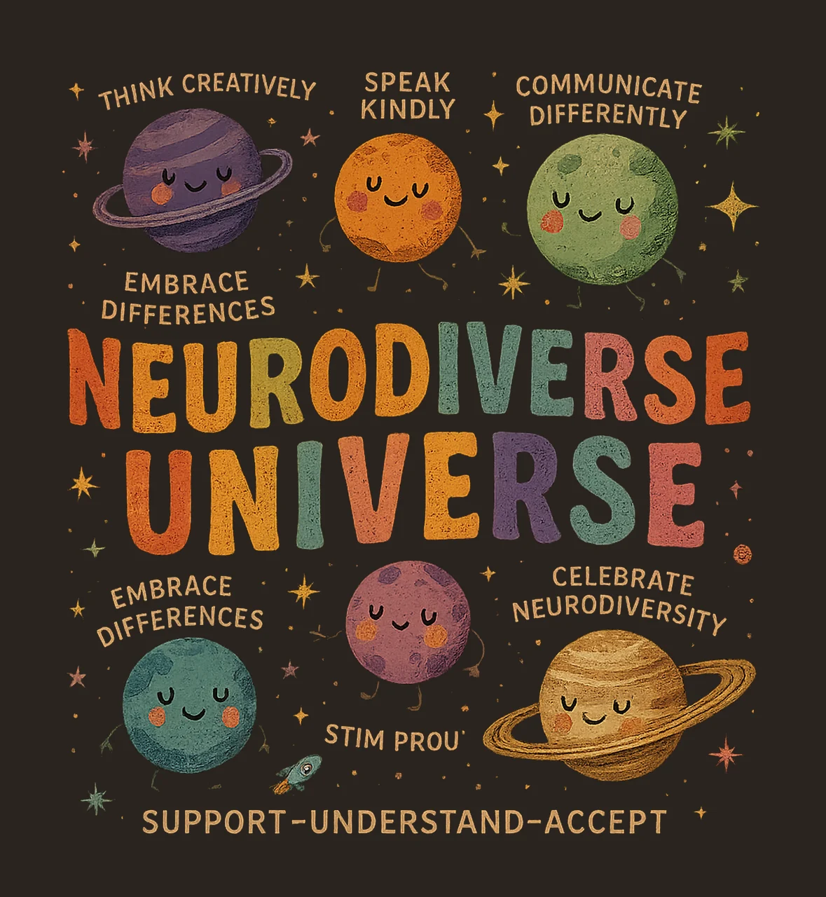 Neurodiverse Universe Special Education Teacher Design contrast preview thumbnail