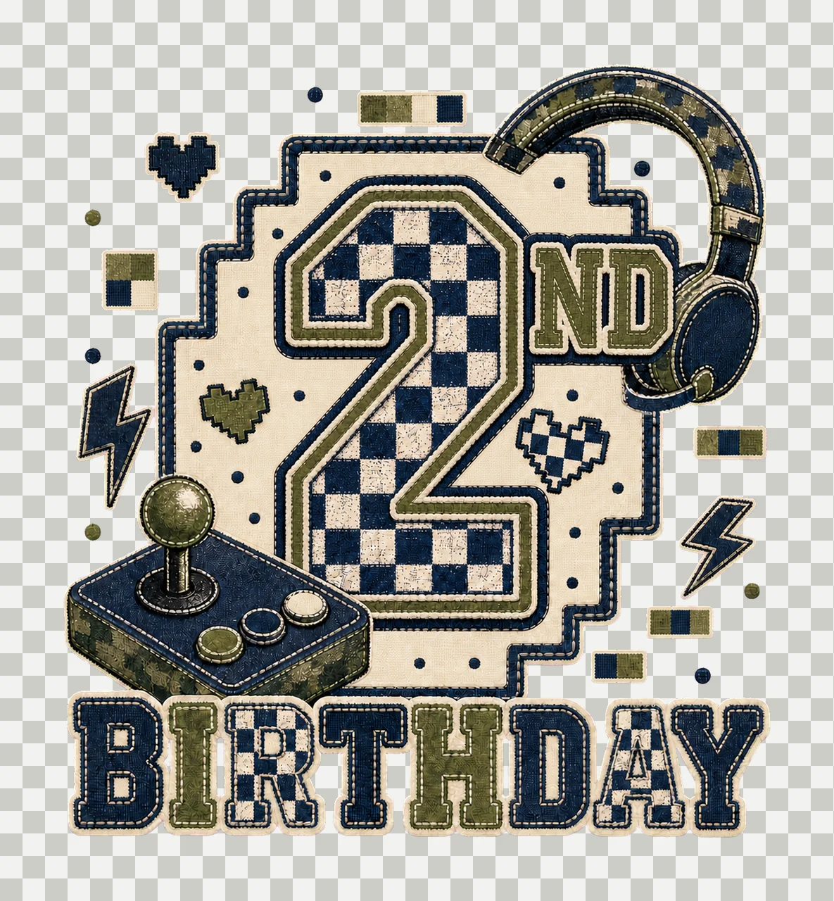 Star Camo Gamer Birthday age 02 transparency and detail preview thumbnail