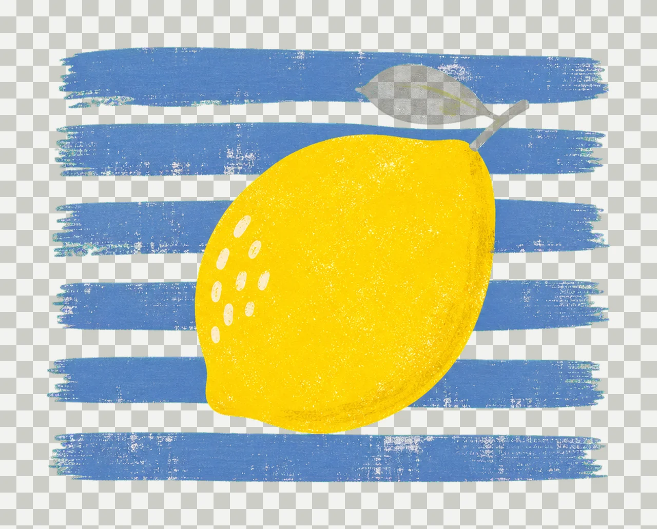 Lemon Stripes Trendy Summer Design sublimation Variation C transparency and detail preview thumbnail