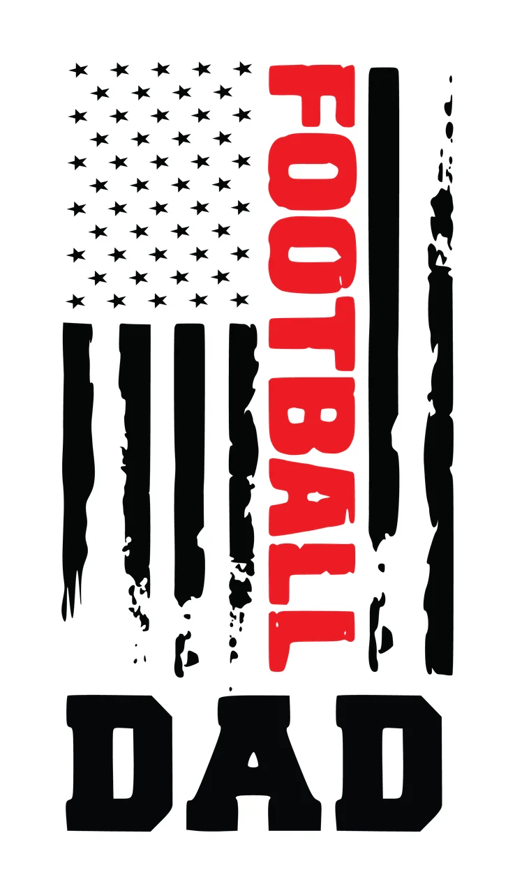 Football Dad American Flag Design distressed stars stripes