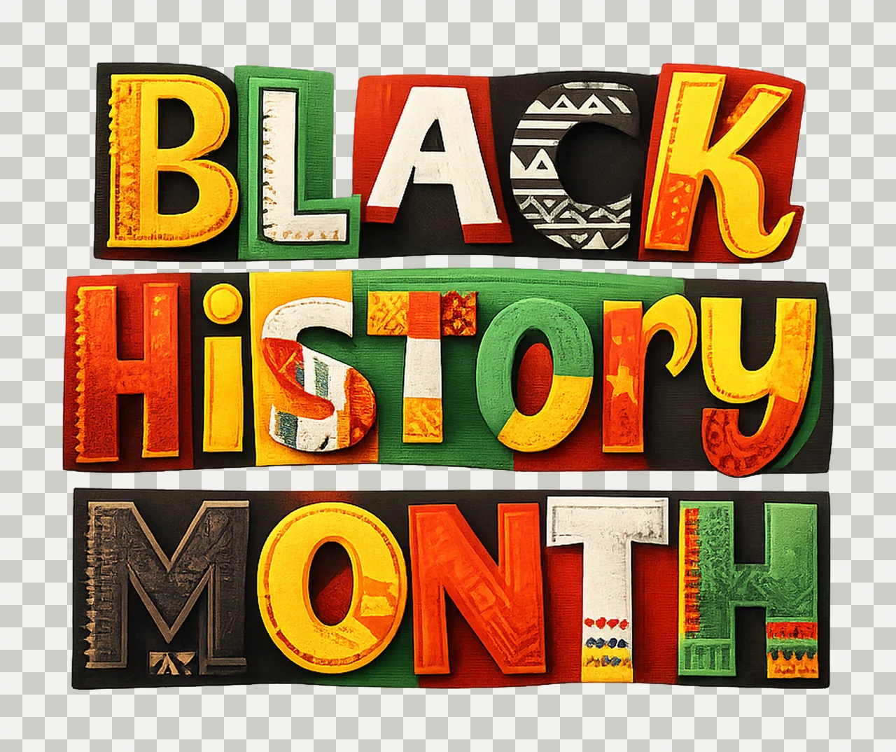 Y2K Collage Black History Month Afro American History Am transparency and detail preview thumbnail